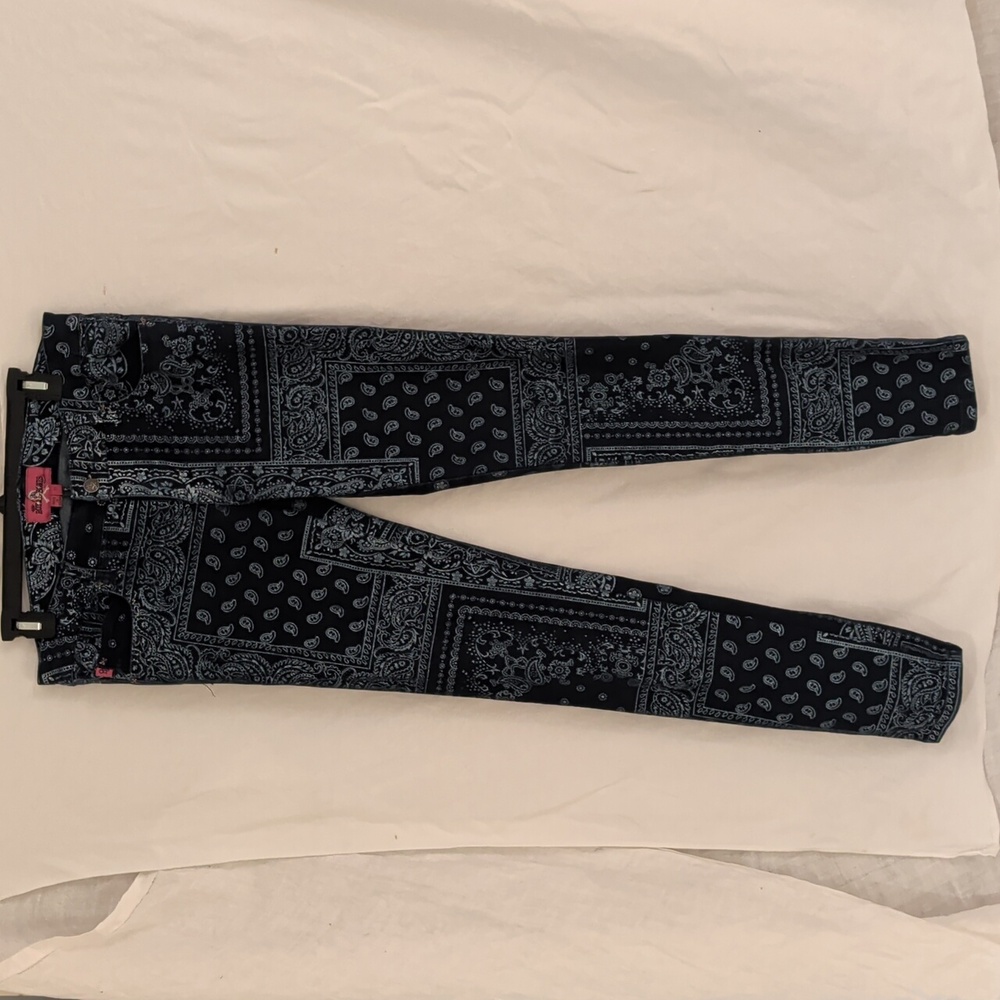 Royal Bones Blue And White Patterned Jeans